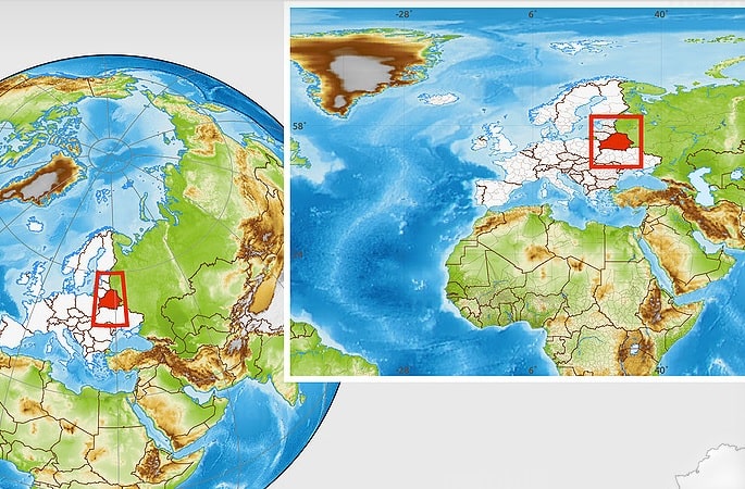 belarus on the europe map